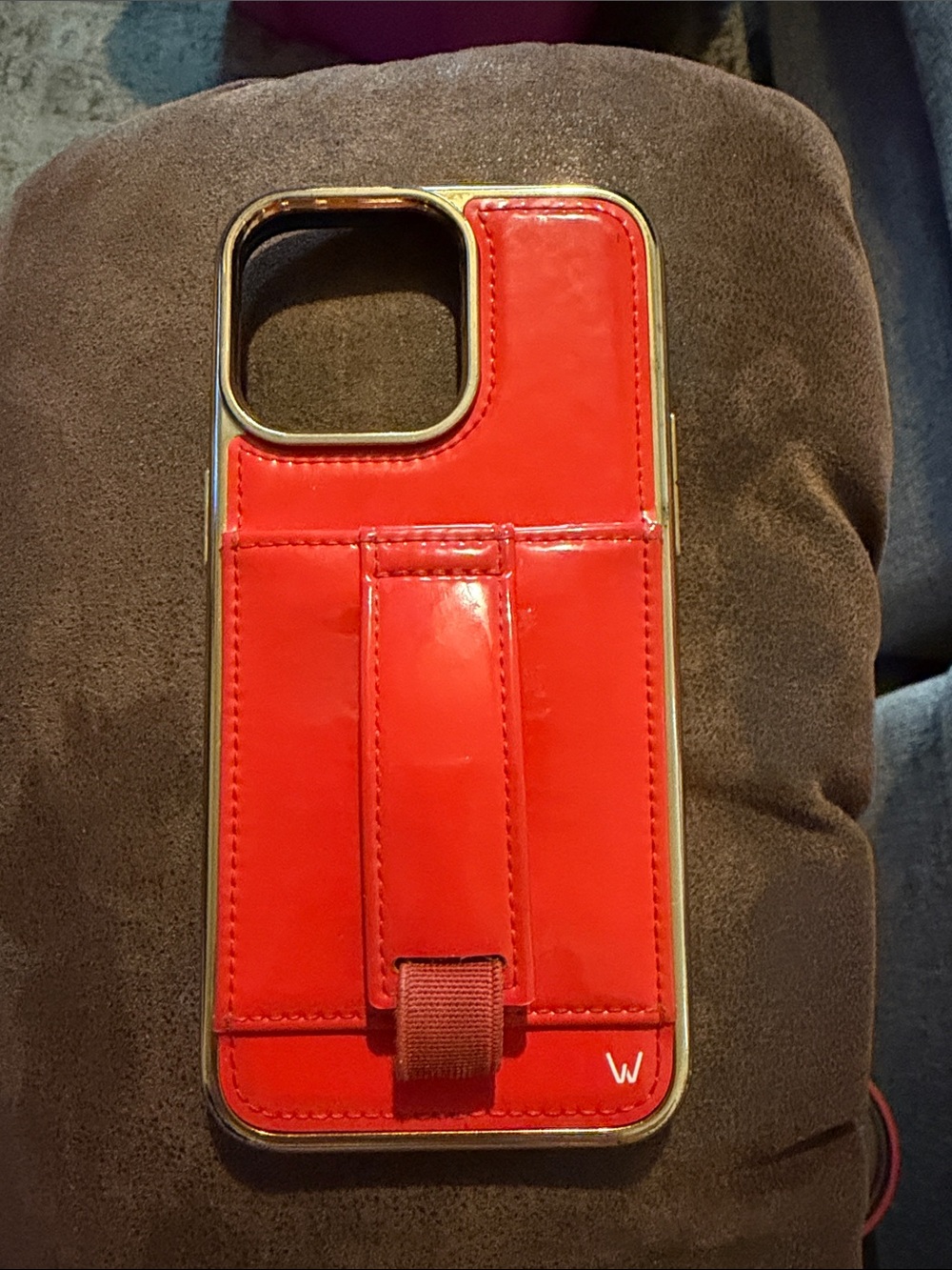 Red Phone Case with Hand Strap by
